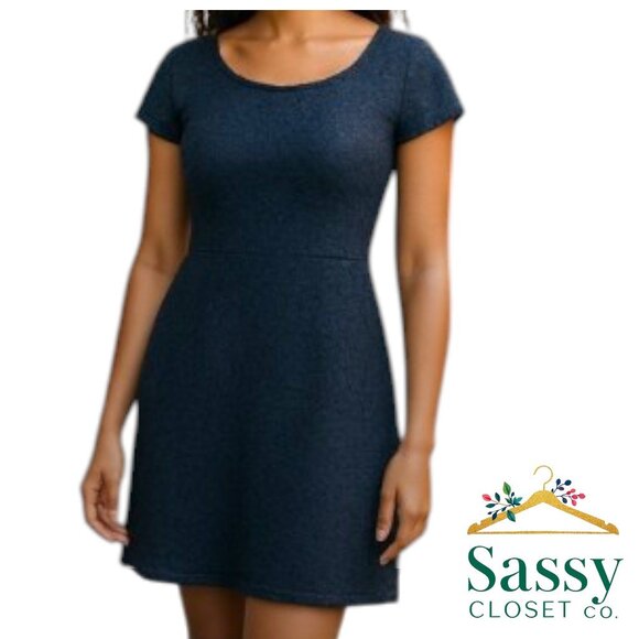 ANN TAYLOR LOFT Elegant Midi – Black Scoop Neck Sheath, Sz M, EUC - Picture 1 of 6